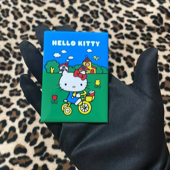 2020 HELLO KITTY Fridge Magnet 💙 Riding Bicycle Cute Cartoon Kawaii Sky Cloud - Picture 4 of 11